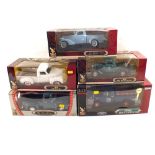 Five boxed American 'Road' die cast truck models