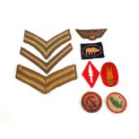 A quantity of cloth patches and badges