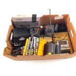 Atari 800XL, Atari 410 programme recorder (cassette), Nintendo NES, Nintendo controllers,