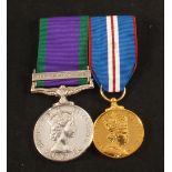 Campaign Service medal with Air Operations Iraq clasp with Queens Golden Jubilee medal,
