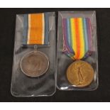 A WWI Suffolk Reg Officers Casualty pair of medals to Captain Arthur Leslie Platte,