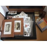 Various boxing themed items including pictures, postcards,