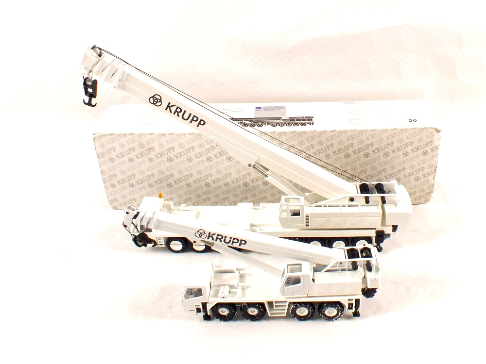 A boxed Krupp KMK8350 Telescopic Crane and an 4070 Telescopic all Terrain Crane