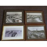 A 19th Century print of Newmarket Races plus various pictures of Old Time Great Yarmouth