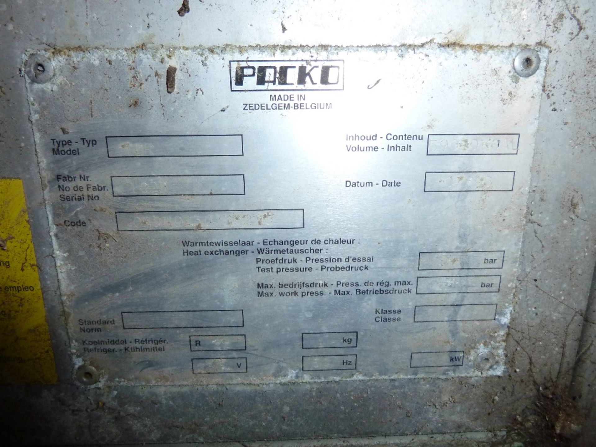 Fullwood Packo IBR refrigeration unit (1996), serial 1025, 3 phase. - Image 3 of 3