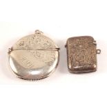 A circular Silver vesta plus one other