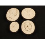 Four 19th Century plaster cameos