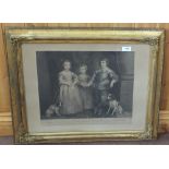 Antonius Vandyke Eques, print of Kings Charles I's children,