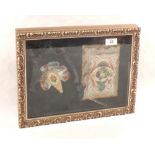 Two framed Victorian expanding sweetheart momentos