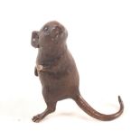 A limited edition solid Bronze figure of a mouse,