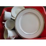 A Marks & Spencers platinum dinner and tea set plus other china and glass (two boxes)
