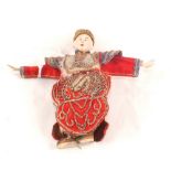 An early small Chinese papier mache and wire opera doll