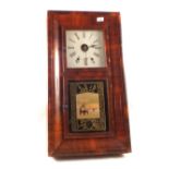 An American Mahogany wall clock by Jerome