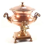 A 19th Century Copper and Brass tea urn