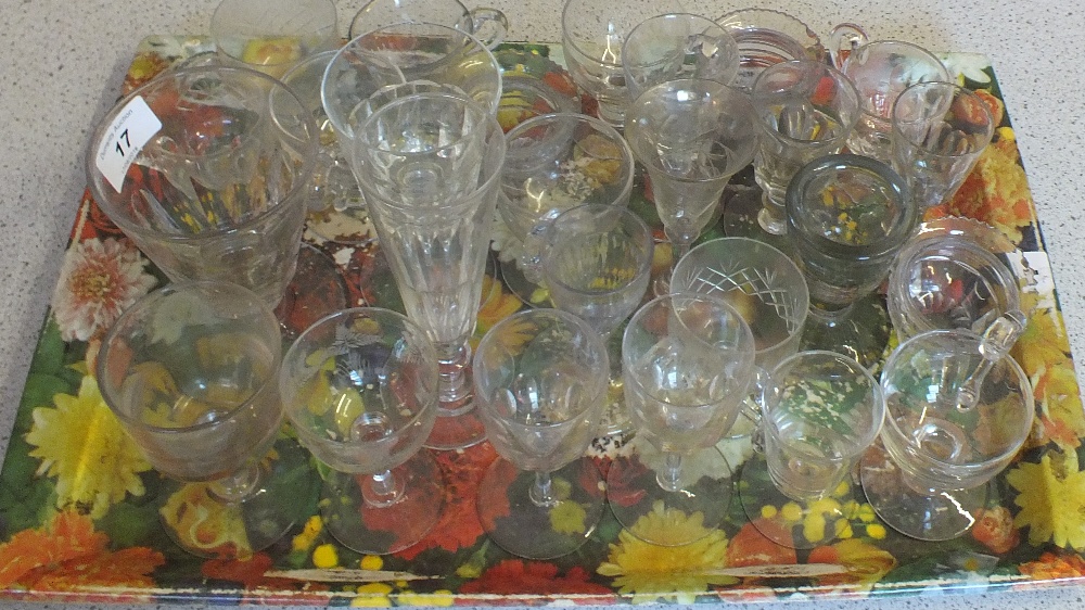 Various 19th Century slice cut glasses,