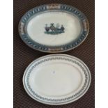 Four Victorian meat plates