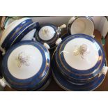 A Bishop & Stonier blue and white dinner set plus various vegetable decorated china