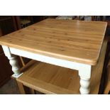 A square Pine coffee table