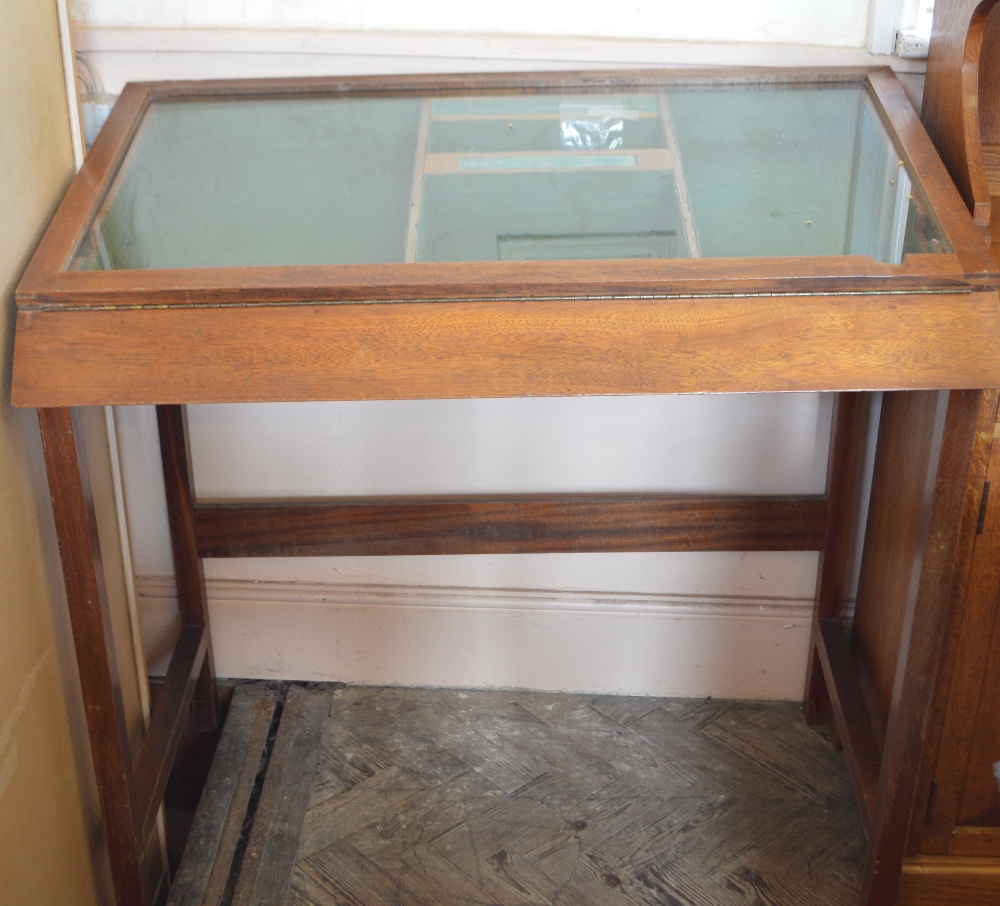 A Mahogany glazed table top display cabinet