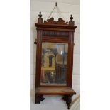 A pair of Victorian Mahogany mirrored shelves and circular mirror