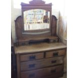 An Edwardian Oak dressing table