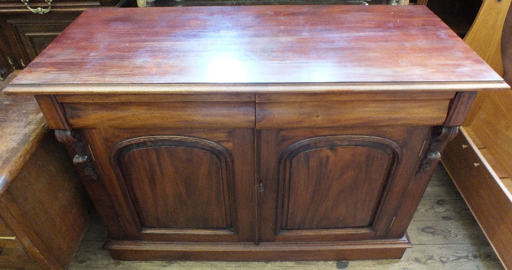 A Victorian Mahogany two door chiffoniere