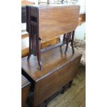 An Edwardian inlaid Mahogany Sutherland table and an Oak gate leg table