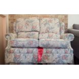 A G Plan modern floral upholstered three piece suite