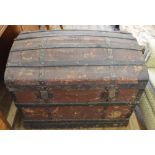 A Victorian dome top trunk