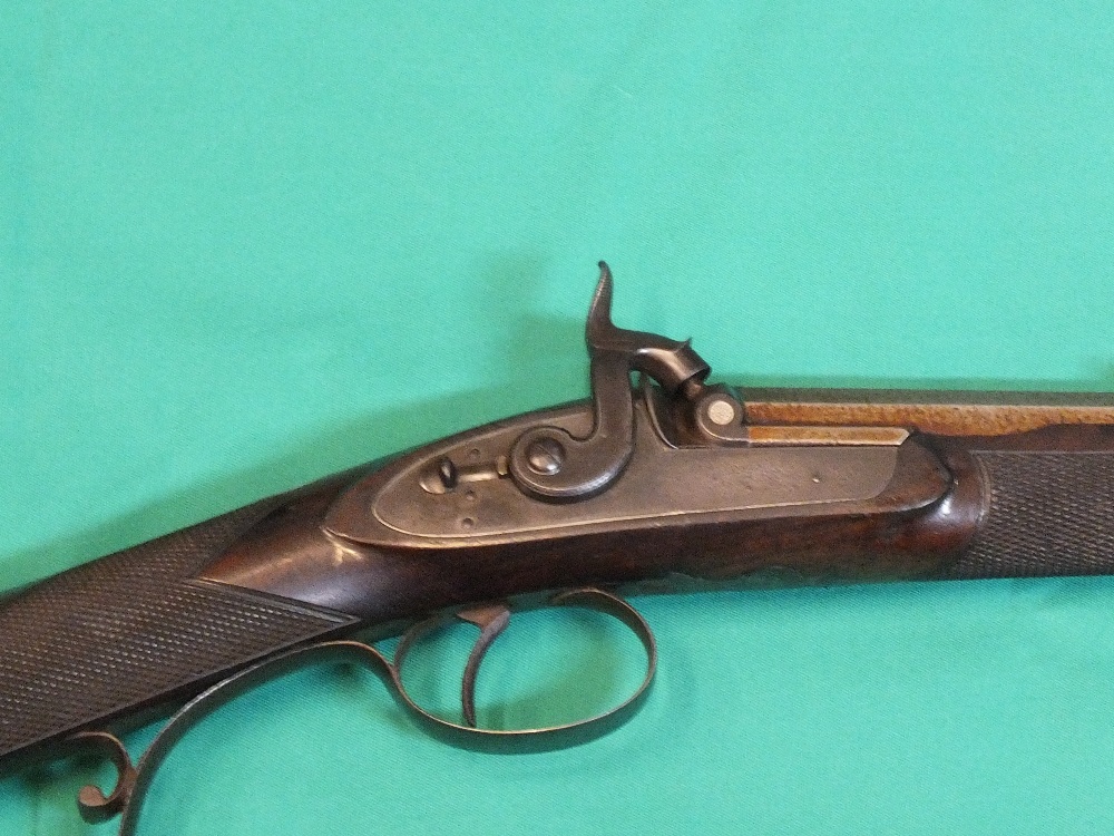 A muzzle loading percussion rifle of approx .40" bore by Hanson. - Image 2 of 2