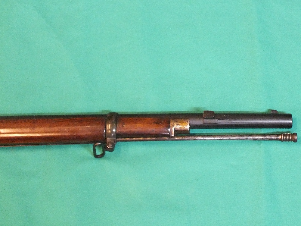 A .577 two band volunteer Enfield patt. rifle by Pritchett. Complete with rod and nipple projector. - Image 3 of 3