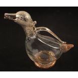 A decanter in the form of a Duck