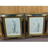 A set of four French prints of Roman Gods and Goddesses