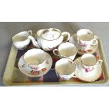 A Royal Crown Derby Posies tea set and unassociated cup and saucer