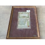 A colour map of Essex from Patterson Roads in double sided frame,