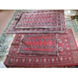 Three various Bokhara rugs