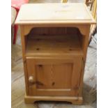 A pair of Pine bedside cabinets