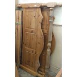 A substantial Pine double bed frame