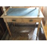 A Victorian Pine two drawer side table
