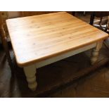 A square Pine coffee table