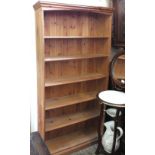 A Pine open bookcase