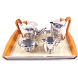 A Piquot ware tea set