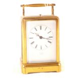 A Brass carriage clock, marked E.