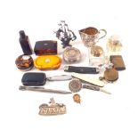Various small items including snuff boxes and penknives etc