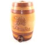 A 19th Century salt glazed gin barrel with Royal Coat of Arms