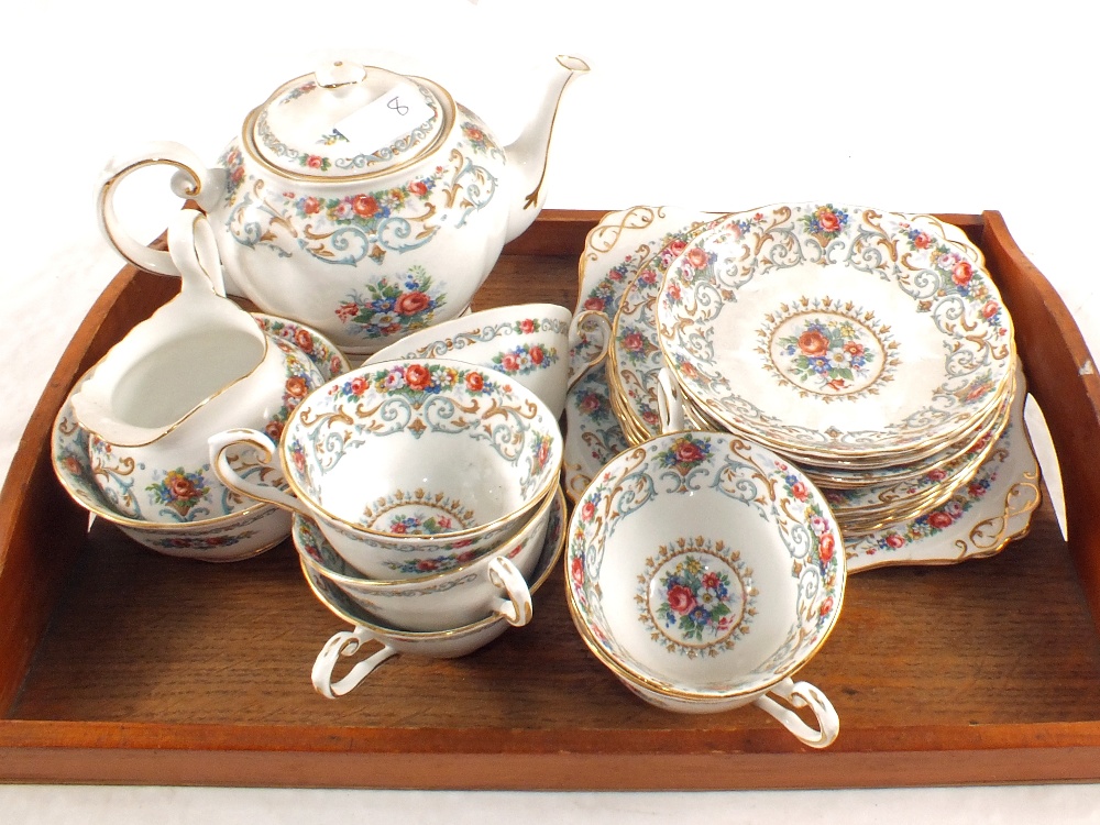 Tuscan Orleans and chinoiserie tea sets plus a Limoges style coffee set (two trays) - Image 2 of 2