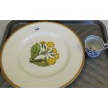 Royal Worcester Polyanthus and Boch plates,