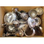 A Victorian Silver plated tea set plus other Silver plate