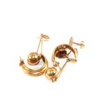 Three pairs of 9ct Gold earrings