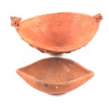 Two New Guinea pottery bowls,